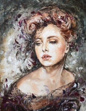 Jolie femme 03 Impressionist Peinture à l'huile